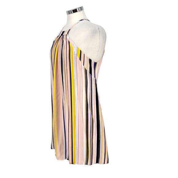 1. State Halter Neck Striped Mini Swing Trapeze Dress Size Medium - Picture 4 of 9
